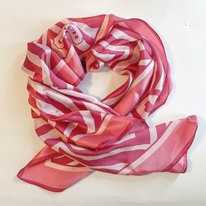 NWT Coach Pink Zebra Silk Scarf